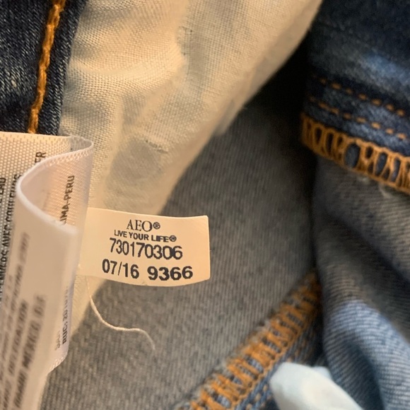 American Eagle Cut Off Jegging Shorts Sz 10 Mid Rise Rolled Cuff Repurposed - Picture 10 of 13